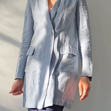 Morgane Le Fay Robin's Egg Linen Jacket (XS)