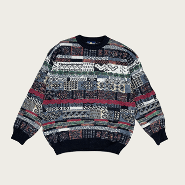 (XL) Eclectic Patterned Sweater