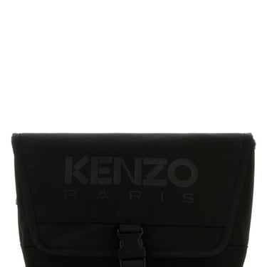 Kenzo Men Black Canvas Belt Bag