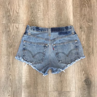 Levi's 501 Vintage Reworked Cheeky Cut Off Jean Shorts / Size 25 