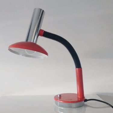 Mid-century Modern Desk Lamp | Red Lamp | Vintage | Yugoslavia | 70s | 