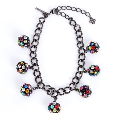 Rainbow Disco Ball Necklace