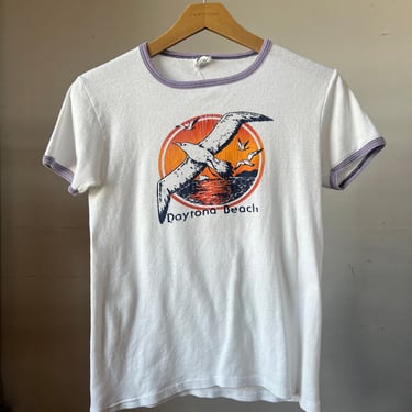 XS SM, 1970s Daytona Beach T-shirt, Cotton, L 