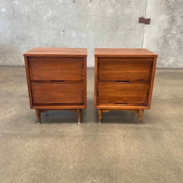 Mid Century Walnut Nightstands Mainline by Hooker