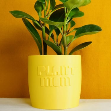 Plant mom planter, mustard