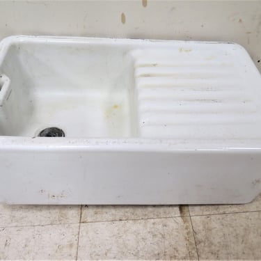 Farm House Sink | Heavy Vintage English Twyfords Stoneware Farmhouse Sink 