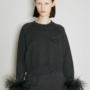 Prada Women Feather Cuffs Sweatshirt