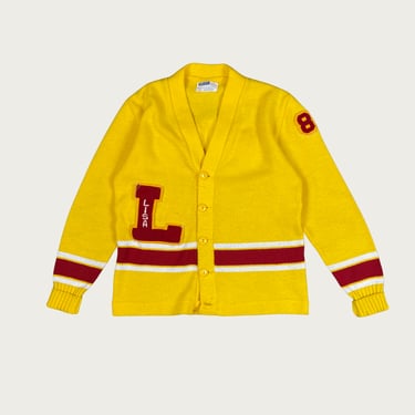 (M) 1986 Yellow/Red Varsity Cardigan