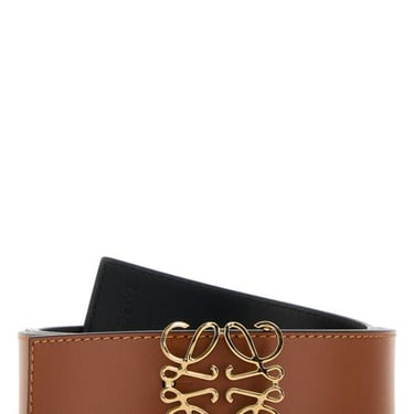 Loewe Men Caramel Leather Reversible Anagram Belt