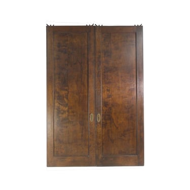 Vintage Single Pane Wood Pocket Double Doors 107 x 72.375