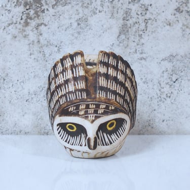 Ceramic Owl Figurine by Edvard Lindahl for Gustavsberg, Sweden 