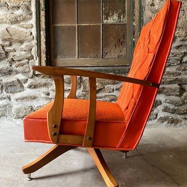 Mid century lounge chair Danish modern swivel chair mid century arm chair 