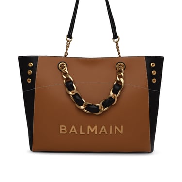 Balmain Woman Balmain '1945' Two-Tone Leather Bag