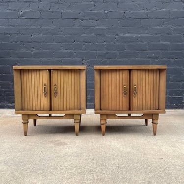 Pair of Vintage Mid-Century Modern Night Stands by Basic Witz, c.1960’s 