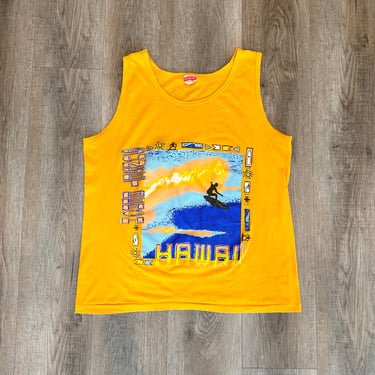 80's Vintage Hawaii Sunset Beach Tank Top Shirt 