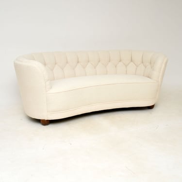 Vintage Danish Curved Cocktail Sofa