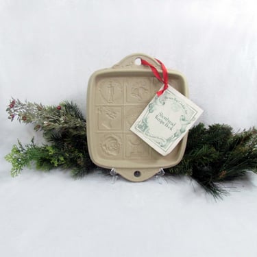 Brown Bag Cookie Art Christmas Shortbread Mold - Cookie Mold - 1994 Hill Design - Bakeware - Ceramic Mold 
