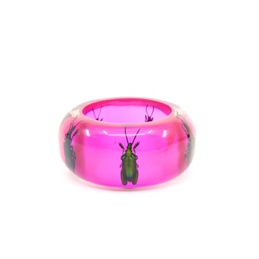 Lucite Insect Bangle