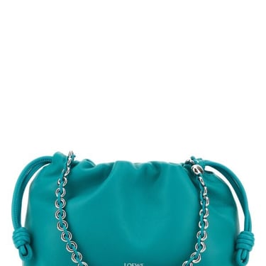 Loewe Women Turquoise Nappa Leather Medium Flamenco Clutch