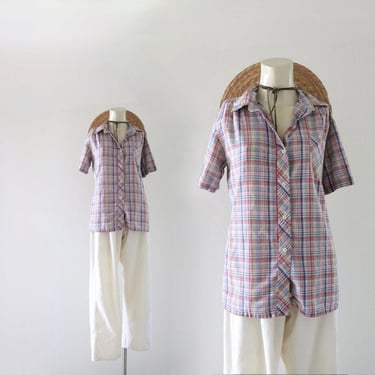plaid orchard top - m 