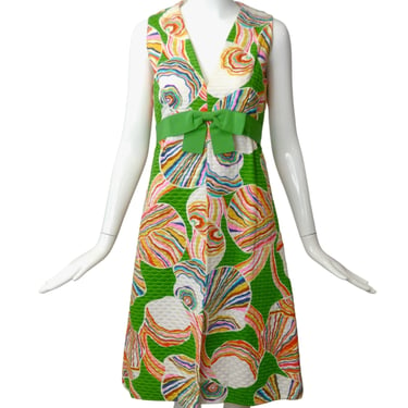 MOLLIE PARNIS- 1960s Cotton Print Dress, Size 6