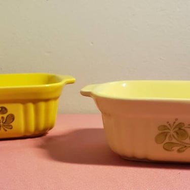 Vintage Set of Pfaltzgraff mini baking dish 16 oz casserole dishes Miniature bread pans 