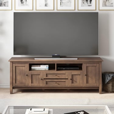 Amherst Solid Wood 72&quot; Wide Media Console in Tobacco Brown  FFW258-663