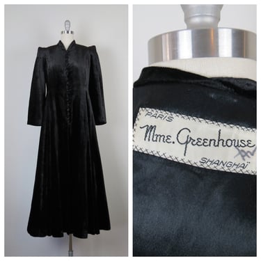 Vintage 1940s princess coat, silk velvet, opera, evening, cocktail, size small 