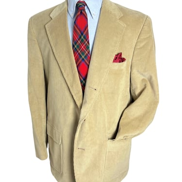 Vintage BROOKS BROTHERS Corduroy Sack Jacket ~ size 46 Long ~ 3 Roll 2 ~ blazer / sport coat ~ Preppy / Ivy League / Trad ~ 