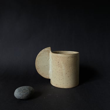 handmade minimalist stoneware vessel 