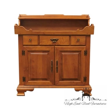 TELL CITY Young Republic Solid Hard Rock Maple Colonial Early American 36" Dry Sink Buffet / Liquor Cabinet - #48 Andover Finish 