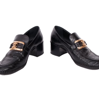 Chanel CC Block Heel Loafers*