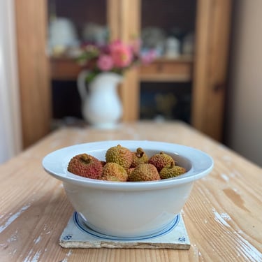 Beautiful rare find vintage French heavy ironstone bowl 