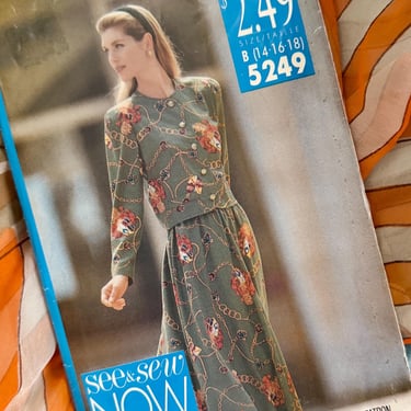 Butterick Sewing Pattern, See and Sew, Midi Skirt and Top, FACTORY FOLDED with Instructions, See and Sew 5249 