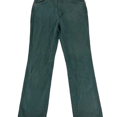 Vintage 90's Wrangler Green Cowboy Cut Denim Jeans Fit 32x32 Made in USA