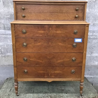 Vintage Walnut & Maple Dresser (Seattle)