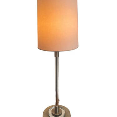 Table Lamp X 2<br />Acrylic / Metal Base / White Shade<br />10″ W x 32″ H
