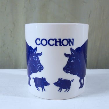 Vintage Taylor & Ng Cochon / Pig Mug - French Series Coffee Mug 