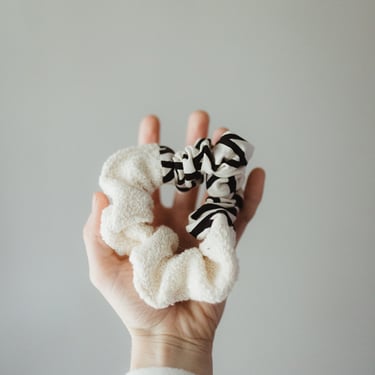 Organic Cotton Scrunchie, Mystery Color, Hair Accessories, Eco Friendly Hair Tie 