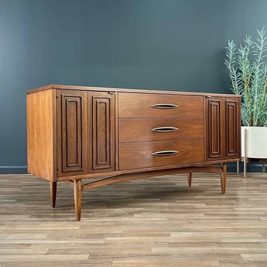 Mid-Century Modern “Sculptra” Walnut Credenza by Broyhill, c.1960’s 