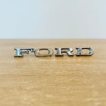 Vintage Original Automotive Parts Ford Hood Letters 