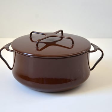 Vintage Brown Dansk Kobenstyle 2 Quart Pot with Lid, Designed by Jens Quistgaard, Excellent 