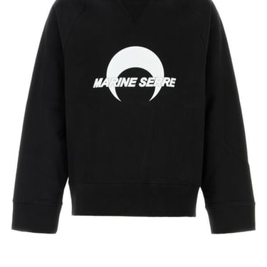 Marine Serre Men Black Cotton Sweatshirt