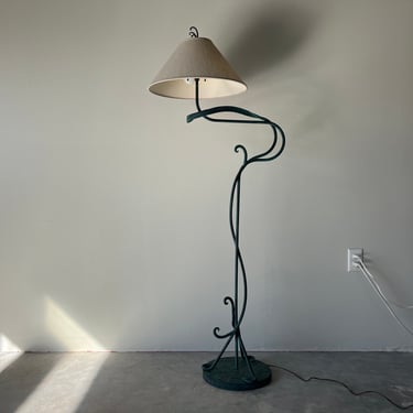 Vintage Chapman Sculptural Wrought Iron Floor Lamp 