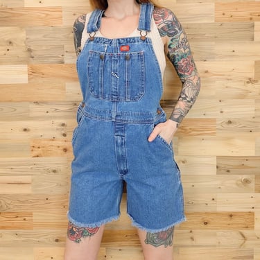 Dickies Blue Jean Overall Shorts / Small 