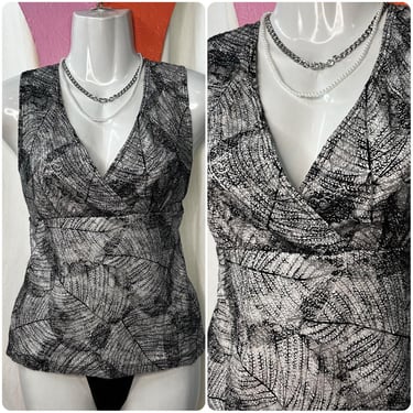 Vintage Y2K | Black and White Punk Goth Grunge Fairy Top Blouse | Petite Small 