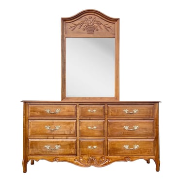 Ethan Allen Legacy Country French Dresser With Mirror 