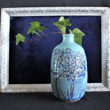 Vintage Rustic Modern Studio Pottery Vase Artist Signed 