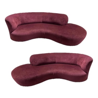 Pair Vladimir Kagan Left \u0026 Right Arm Cloud Sofas for Directional, 1980