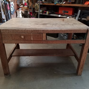 Vintage Oak Desk W46.25 x H29.75 x D29.5